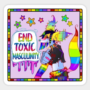 End Toxic Masculinity! (Pink) Sticker